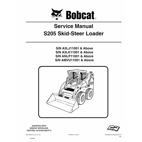 BOBCAT-S205-6987050-sm Bobcat S205 skid steer loader manual de servicio en pdf