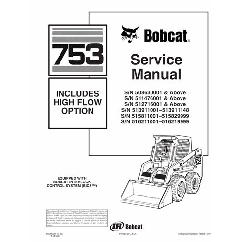BOBCAT-753-6900090-sm Manual de serviço em pdf Bobcat 753 da minicarregadeira