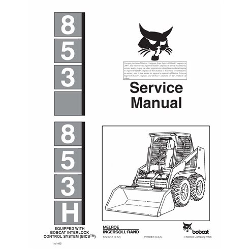 BOBCAT-853-6724012-sm Bobcat 853, 853H skid steer loader pdf manual de serviço