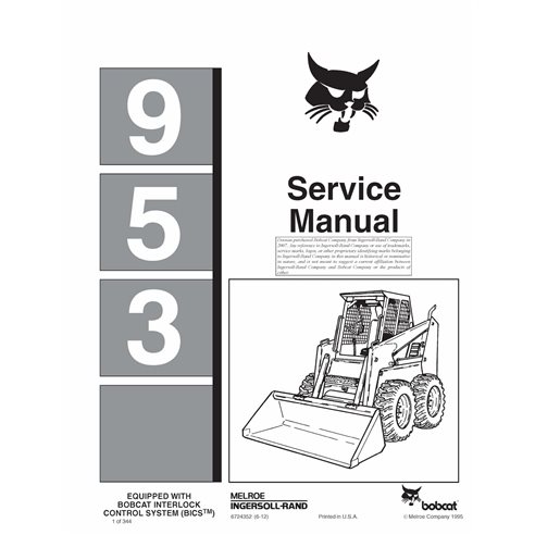 BOBCAT-953-6724352-sm Manuel d'entretien pdf de la chargeuse compacte Bobcat 953