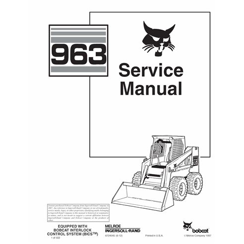 BOBCAT-963-6724545-sm Manuel d'entretien pdf de la chargeuse compacte Bobcat 963