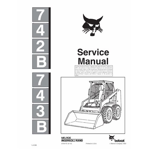 BOBCAT-742B_743B-6720772-sm Bobcat 742B, 743B minicargadora manual de servicio pdf