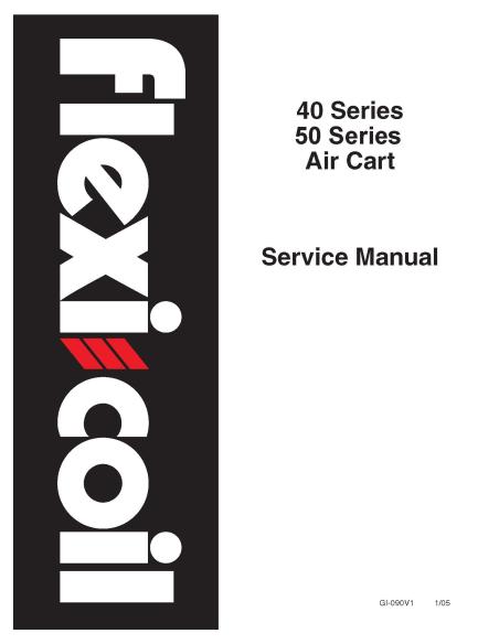 Manual de servicio del carro neumático New Holland Flexi-Coil 40 Series / 50 Series - Agricultura de Nueva Holanda manuales -...