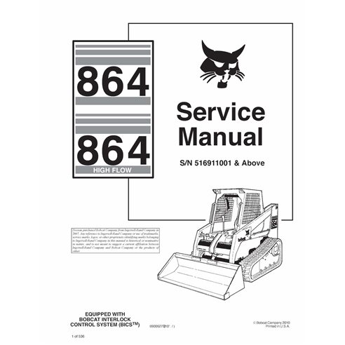 BOBCAT-864-6900627-sm Manual de serviço em pdf da minicarregadeira Bobcat 864