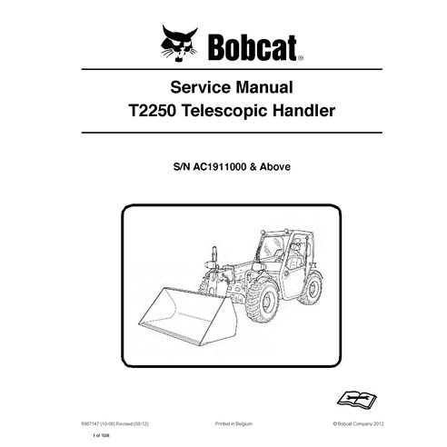 BOBCAT-T2250-6987147-sm Manual de serviço em pdf do manipulador telescópico Bobcat T2250