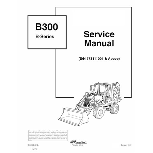 BOBCAT-B300-6903702-sm Manuel d'entretien pdf de la chargeuse-pelleteuse Bobcat B300