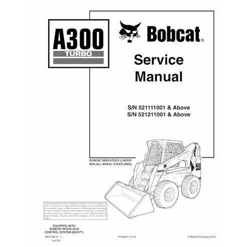 BOBCAT-A300-6901756-sm Manual de serviço em pdf da minicarregadeira Bobcat A300