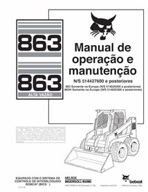 BOBCAT-863-6900790-PT-OM Bobcat 863 skid steer loader pdf operation and maintenance manual PT