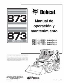 BOBCAT-873-6900927-ES-OM Bobcat 873 skid steer loader pdf operation and maintenance manual ES