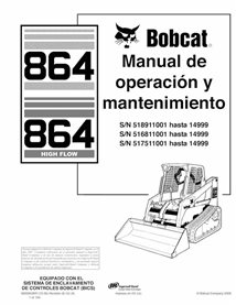BOBCAT-864-6900953-ES-OM Bobcat 864, 864H minicarregadeira pdf manual de operação e manutenção ES