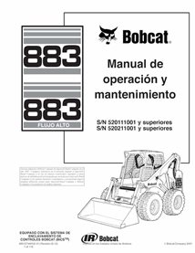 BOBCAT-883-6901274-ES-OM Bobcat 883 skid steer loader pdf operation and maintenance manual ES