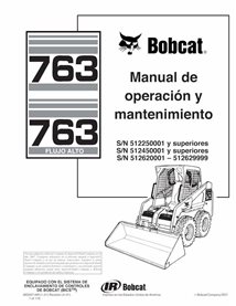 BOBCAT-763-6900971-ES-OM Minicarregadeira Bobcat 763 pdf manual de operação e manutenção ES