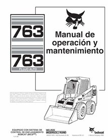 BOBCAT-763-6900371-ES-OM Bobcat 763 skid steer loader pdf operation and maintenance manual ES