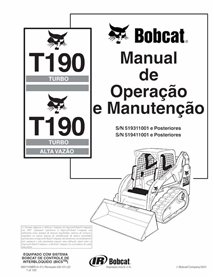 BOBCAT-T190-6901109-PT-OM Manuel d'utilisation et d'entretien pdf de la chargeuse compacte sur chenilles Bobcat T190 PT