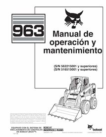 BOBCAT-963-6900878-ES-OM Manuel d'utilisation et d'entretien pdf de la chargeuse compacte Bobcat 963 ES
