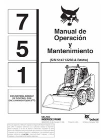 BOBCAT-751-6900370-ES-OM Bobcat 751 skid steer loader pdf operation and maintenance manual ES