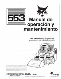 BOBCAT-553-6900385-ES-OM Bobcat 553 skid steer loader pdf operation and maintenance manual ES