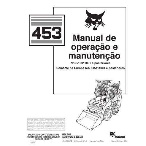 BOBCAT-453-6900326-PT-OM Bobcat 453 skid steer loader pdf operation and maintenance manual PT