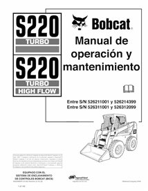 BOBCAT-S220-6902696-ES-OM Bobcat S220 skid steer loader pdf operation and maintenance manual ES