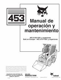 BOBCAT-453-6900326-ES-OM Minicargadora Bobcat 453 pdf manual de operación y mantenimiento ES