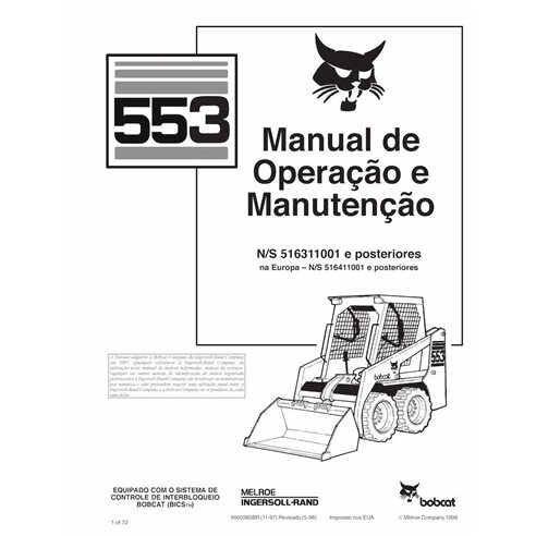 BOBCAT-553-6900385-PT-OM Bobcat 553 skid steer loader pdf operation and maintenance manual PT
