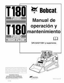 BOBCAT-T180-6902501-ES-OM Manual de operação e manutenção em pdf da carregadeira de esteira compacta Bobcat T180 ES