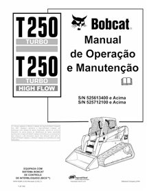 BOBCAT-T250-6904182-PT-OM Manual de operação e manutenção em pdf da carregadeira de esteira compacta Bobcat T250 PT