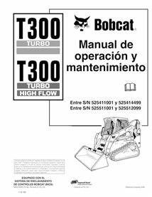BOBCAT-T300-6902704-ES-OM Manual de operação e manutenção em pdf da carregadeira de esteira compacta Bobcat T300 ES