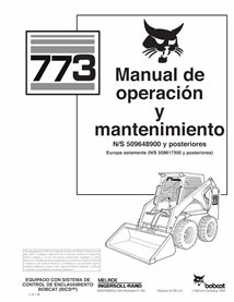 BOBCAT-773-6900789-ES-OM Manuel d'utilisation et d'entretien pdf de la chargeuse compacte Bobcat 773 ES