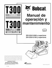 BOBCAT-T300-6904184-ES-OM Bobcat T300 cargador compacto de orugas pdf manual de operación y mantenimiento ES