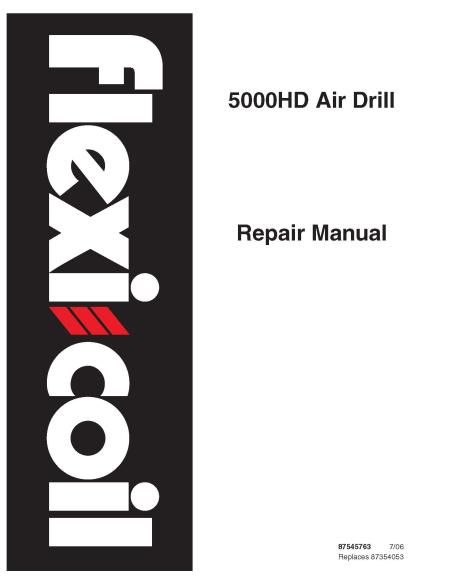 Manual de reparación del taladro neumático New Holland Flexi-Coil 5000HD - Agricultura de Nueva Holanda manuales - NH-87545763