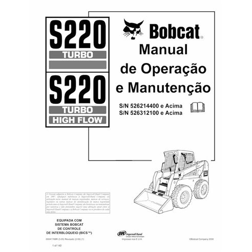 BOBCAT-S220-6904176-PT-OM Bobcat S220 minicargadora pdf manual de operación y mantenimiento PT