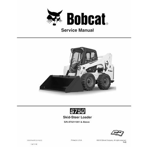 BOBCAT-S750-7252370-sm Manual de serviço em pdf da minicarregadeira Bobcat S750
