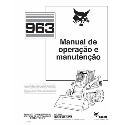 BOBCAT-963-6724543-PT-OM Bobcat 963 skid steer loader pdf operation and maintenance manual PT