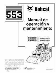 BOBCAT-553-6901823-ES-OM Bobcat 553 skid steer loader pdf operation and maintenance manual ES