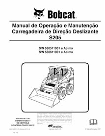 BOBCAT-S205-6904136-PT-OM Manuel d'utilisation et d'entretien pdf de la chargeuse compacte Bobcat S205 PT