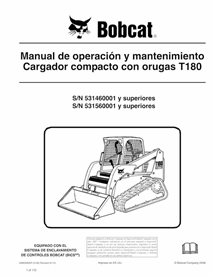 BOBCAT-T180-6986999-ES-OM Bobcat T180 compact track loader pdf operation and maintenance manual ES