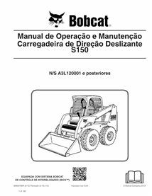 BOBCAT-S150-6986979-PT-OM Bobcat S150 skid steer loader pdf operation and maintenance manual PT