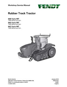 Fendt 938 / 940 / 943 Vario MT tractor workshop service manual - Fendt manuals - FENDT-79037272A
