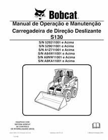 BOBCAT-S130-6904119-PT-OM Bobcat S130 skid steer loader pdf operation and maintenance manual PT