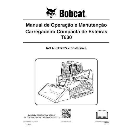 BOBCAT-T630-7276434-PT-OM Bobcat T630 compact track loader pdf operation and maintenance manual PT