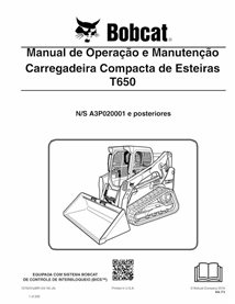 BOBCAT-T650-7276531-PT-OM Bobcat T650 cargador compacto de orugas pdf manual de operación y mantenimiento PT