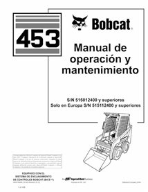 BOBCAT-453-6900784-ES-OM Minicargadora Bobcat 453 pdf manual de operación y mantenimiento ES