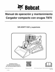 BOBCAT-T870-7248301-ES-OM Bobcat T770 cargador compacto de orugas pdf manual de operación y mantenimiento ES