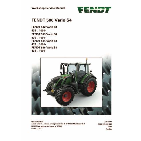 Fendt 500 Vario S4 - 512, 513, 514, 516 tractor workshop service manual - Fendt manuals - FENDT-72655391