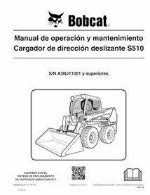 BOBCAT-S510-6989665-ES-OM Manuel d'utilisation et d'entretien de la chargeuse compacte Bobcat S510 (format PDF, version ES)