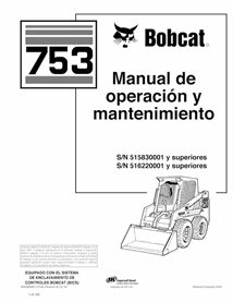 BOBCAT-753-6900969-ES-OM Minicargadora Bobcat 753 pdf manual de operación y mantenimiento ES