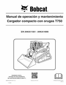 BOBCAT-T750-6989736-ES-OM Manuel d'utilisation et d'entretien pdf de la chargeuse compacte sur chenilles Bobcat T750 ES