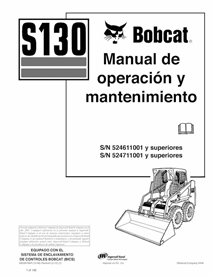 BOBCAT-S130-6902679-ES-OM Manuel d'utilisation et d'entretien pdf de la chargeuse compacte Bobcat S130 ES