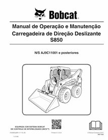BOBCAT-S850-7253825-PT-OM Bobcat S850 skid steer loader pdf operation and maintenance manual PT